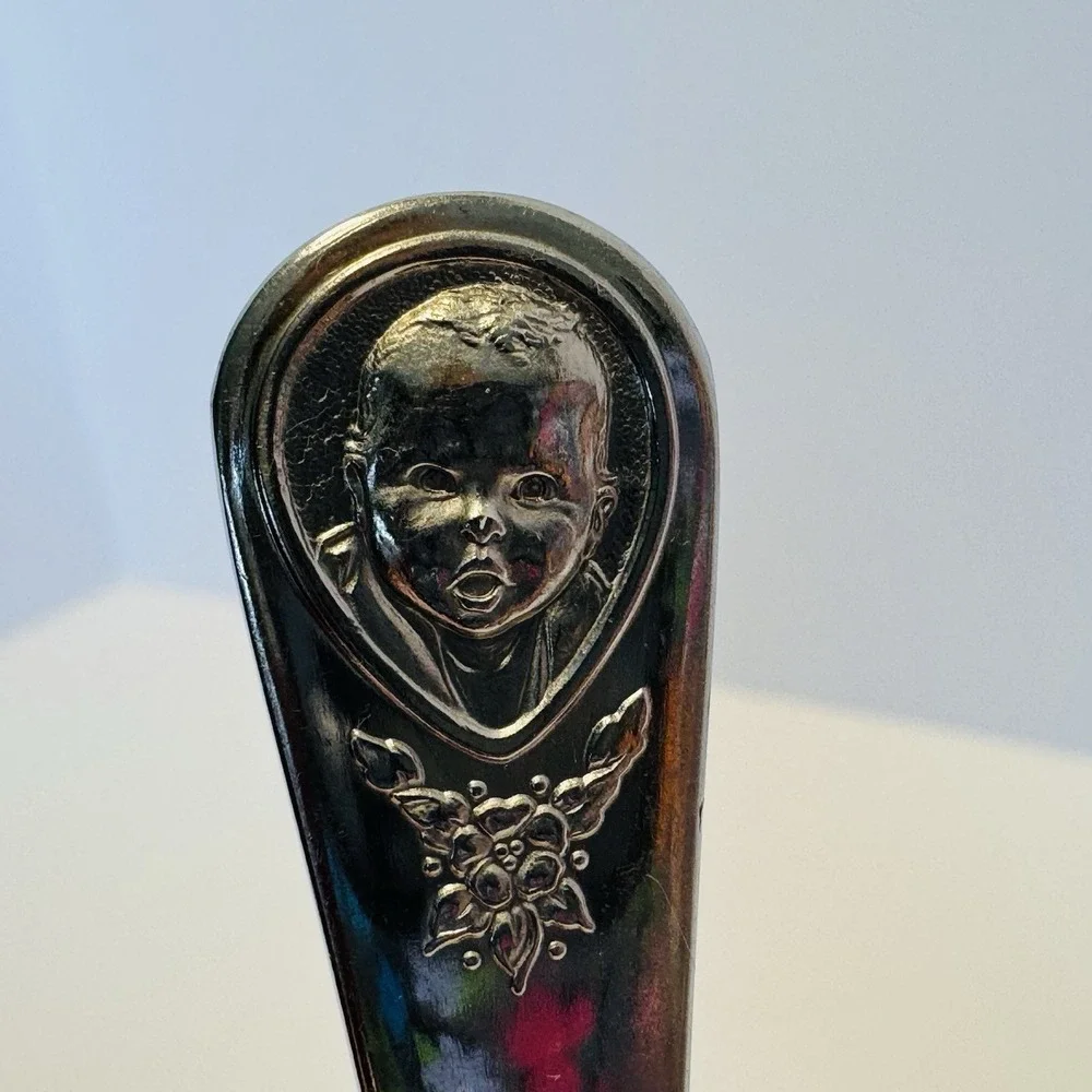 Vintage Gerber Oneida Baby Spoon Winthrop‎ Silver Plate 5.5